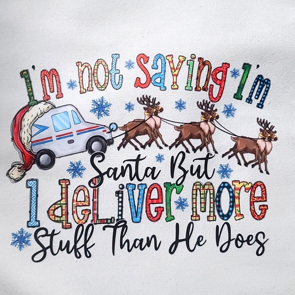 DELIVERY POSTAL Truck Delivery Christmas tote nwt - Picture 2 of 2